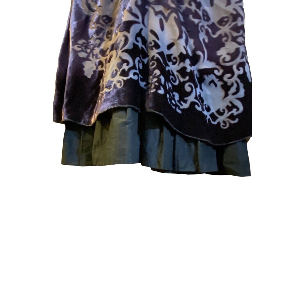 Free People Velvet Purple Ombre Forbidden Ivy FleurDeLis T-Strap Dress Size 4 - Picture 4 of 15